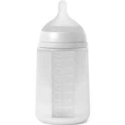 Suavinex Biberon Silicone Débit Moyen Colour Essence Transparent (240 Ml)