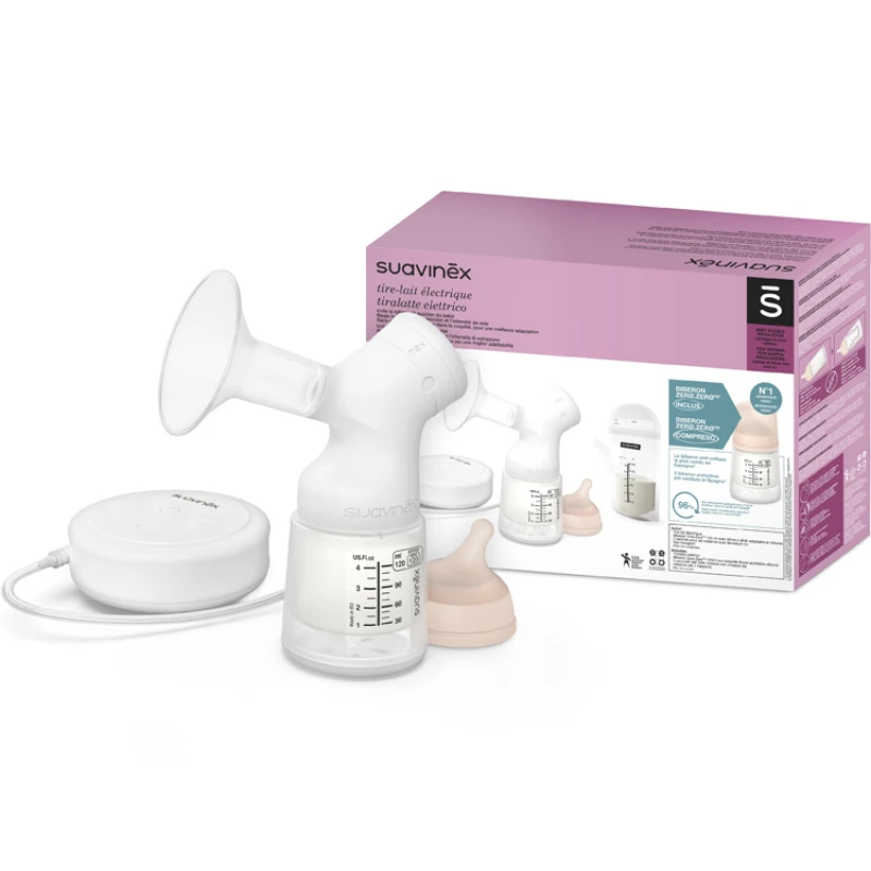 Suavinex Tire Lait électrique + Biberon Zéro Zéro (120 Ml) 4 Suavinex Tire Lait électrique + Biberon Zéro Zéro (120 Ml) – Image 2
