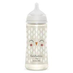 Suavinex Biberon Tétine Symétrique SX Pro Bonhomia Gris - 360 Ml