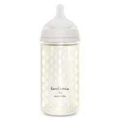 Suavinex Biberon Verre Tétine Symétrique SX Pro Bonhomia Gris - 240 Ml