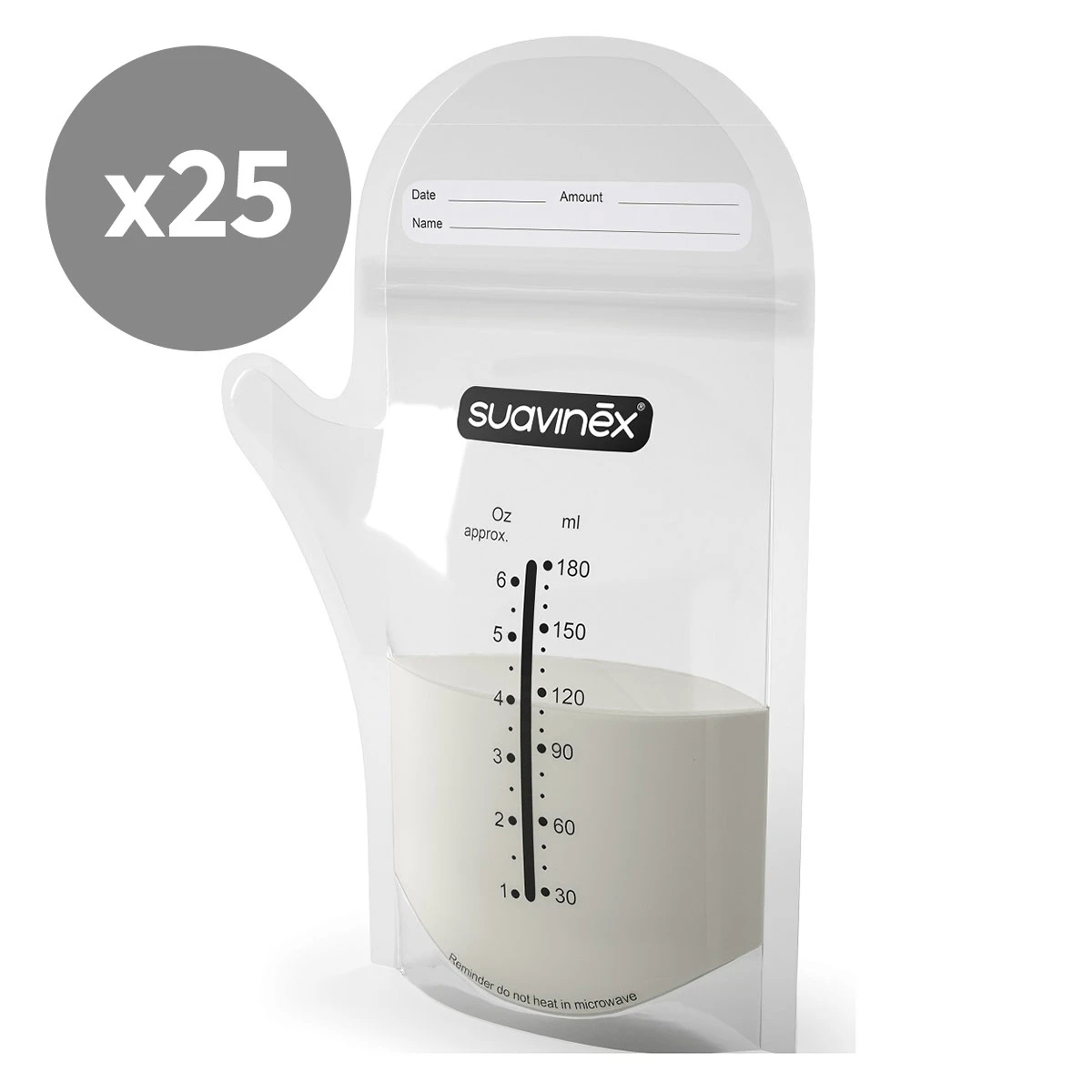 Suavinex Lot De 25 Sachets De Conservation - 180 Ml 3 Suavinex Lot De 25 Sachets De Conservation - 180 Ml