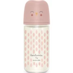 Suavinex Biberon En Verre Tétine SXPro M Bonhomia Rose (240 Ml)