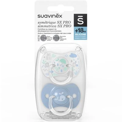 Suavinex Lot De 2 Sucettes Symétriques SX PRO Memories Bleu (18 Mois Et +) 4 Suavinex Lot De 2 Sucettes Symétriques SX PRO Memories Bleu (18 Mois Et +) – Image 2