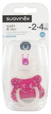 Suavinex 2 Sucettes Night & Day 2 à 4 Mois