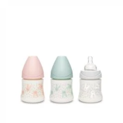 Suavinex Premium Glass Bottle 3 Position Silicone Nipple +0m 120ml X1 (4.06fl Oz)