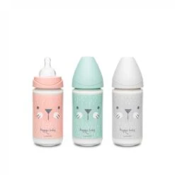 Suavinex Premium Glass Bottle 3 Position Silicone Nipple +0m 240ml X1 (8.12fl Oz)